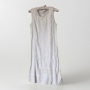 Monsoon White Sleeveless Lined Dress Womens Size 8 Us Size 12 UK